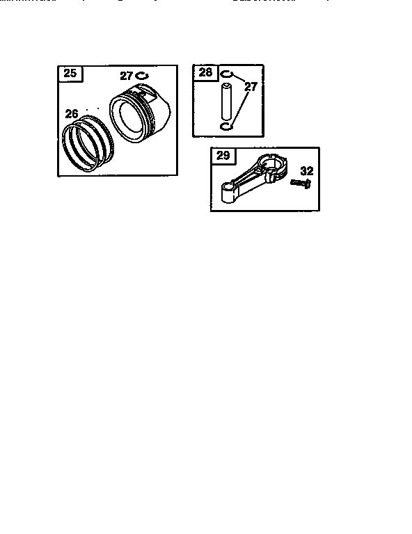 Piston Assembly Diagram and Parts List for 12H800  Briggs and Stratton Engine